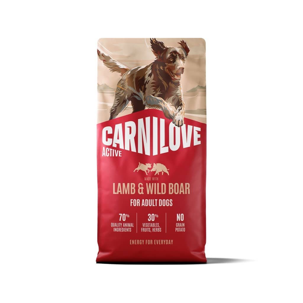 Carnilove Active Lamb & Boar bezgraudu suņu barība ar jēru un mežacūku 12 kg
