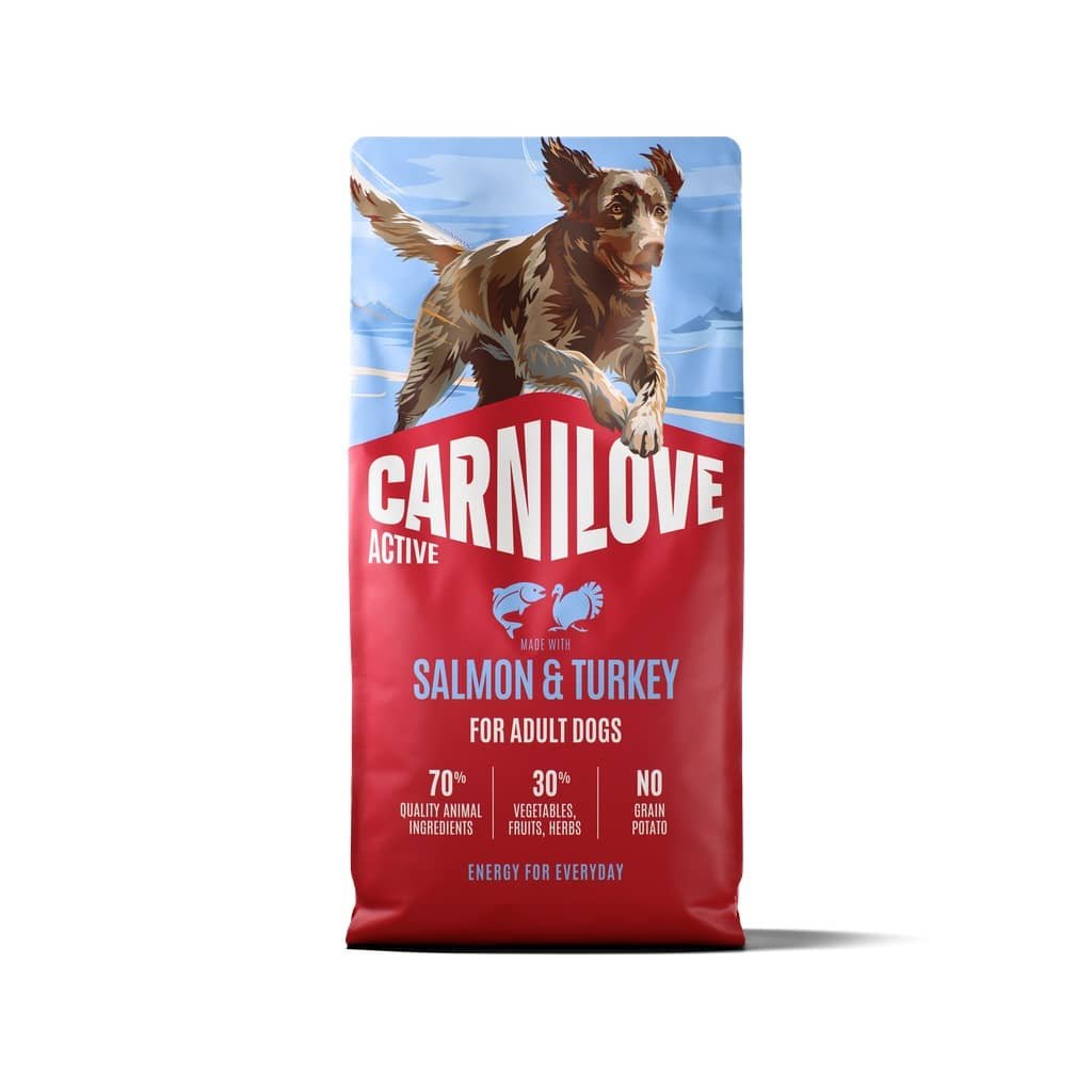 Carnilove Active Salmon & Turkey bezgraudu suņu barība ar lasi un tītaru 12 kg