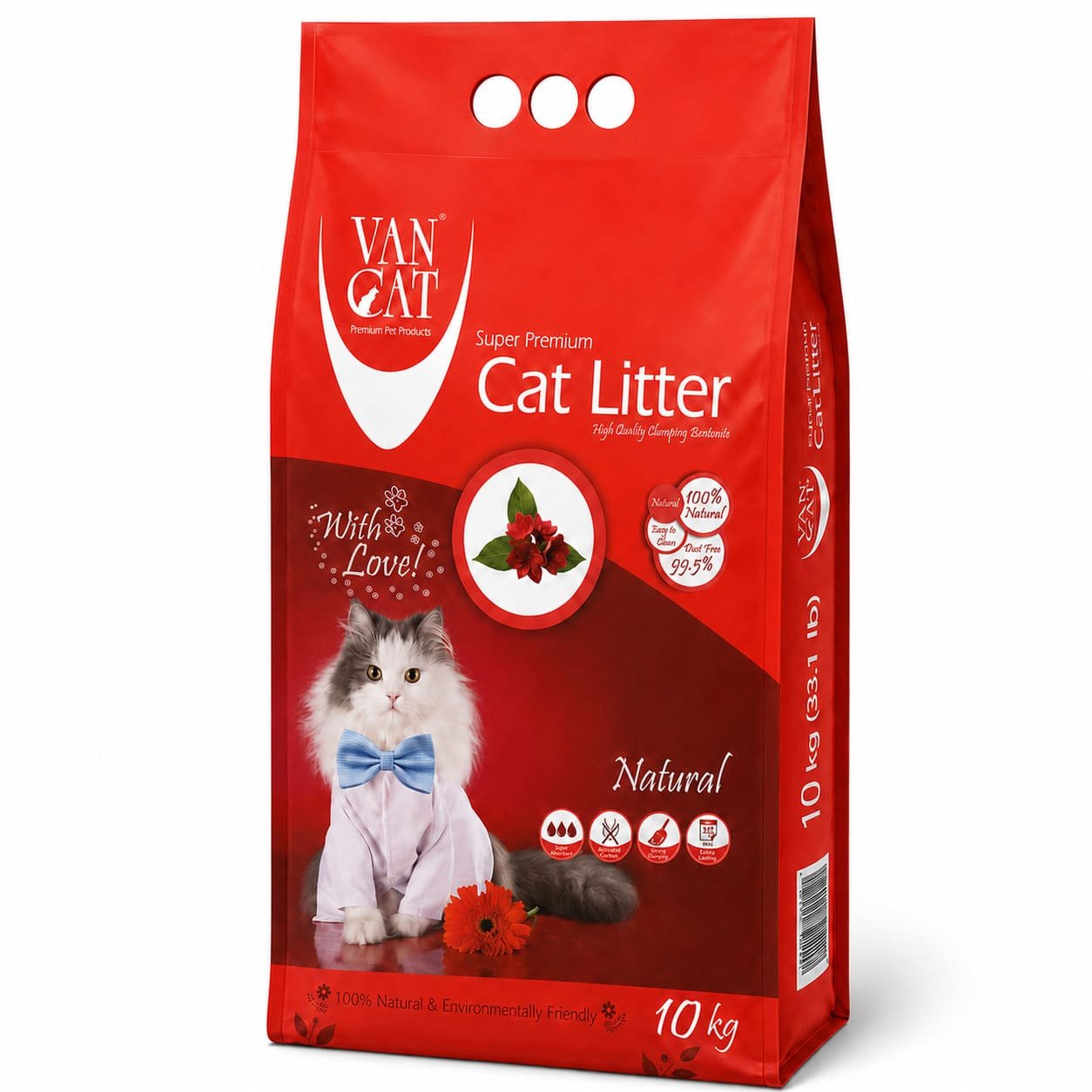 Van Cat Compact Natural kaķu smiltis cementējošas bez aromāta 10 kg