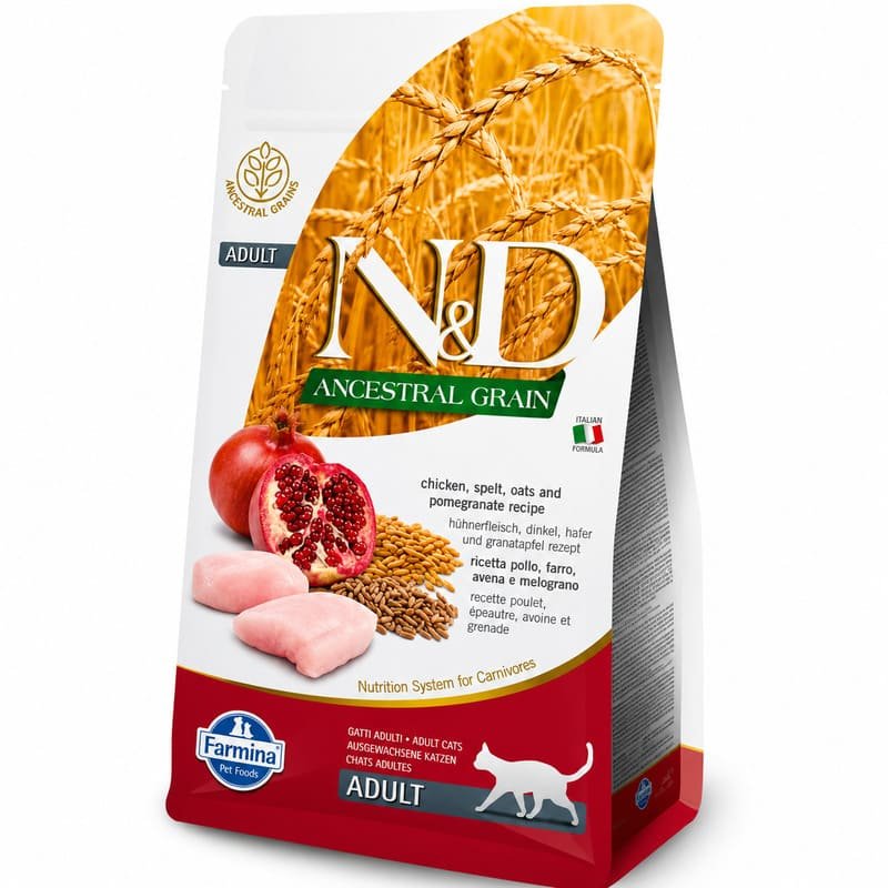 Farmina N&D Ancestral Chicken & Pomegranate mazgraudu kaķu barība ar vistu un granātābolu 1.5 kg