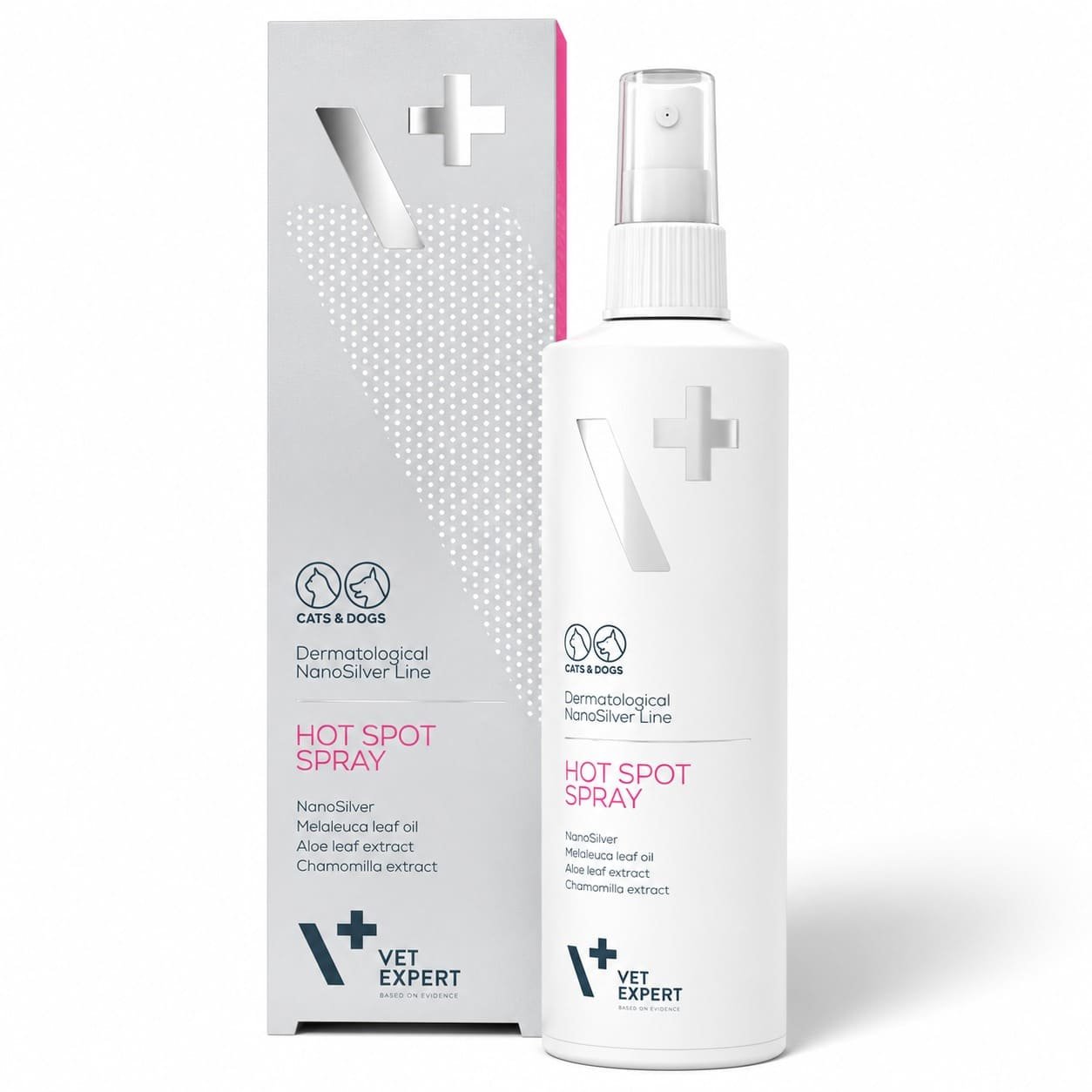 VetExpert Nanosilver Hot Spot antibakteriāls sprejs ādas kopšanai suņiem un kaķiem 100 ml