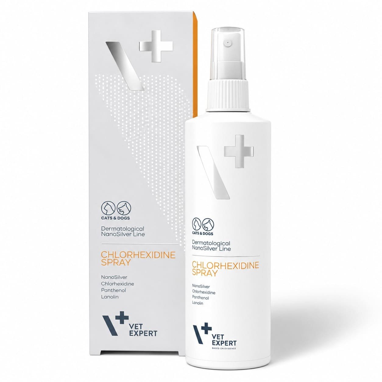 VetExpert Nanosilver Chlorhexidine antiseptisks sprejs ādas kopšanai suņiem un kaķiem 100 ml