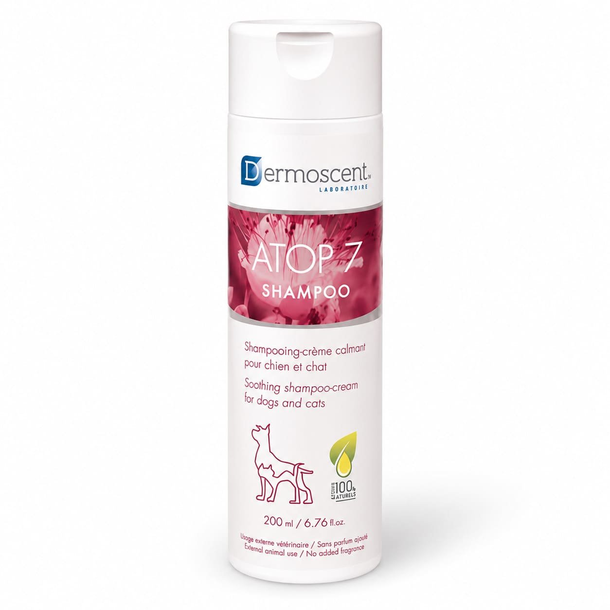 Dermoscent ATOP 7 šampūns jutīgai un niezošai ādai suņiem un kaķiem 200 ml