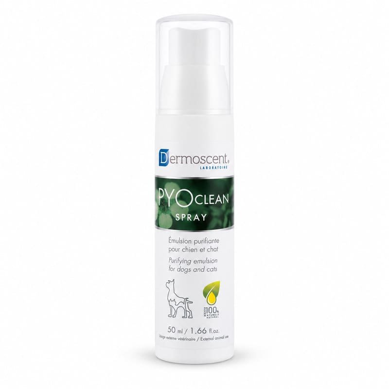 Dermoscent PYOClean sprejs brūču kopšanai un dzīšanai suņiem un kaķiem 50 ml