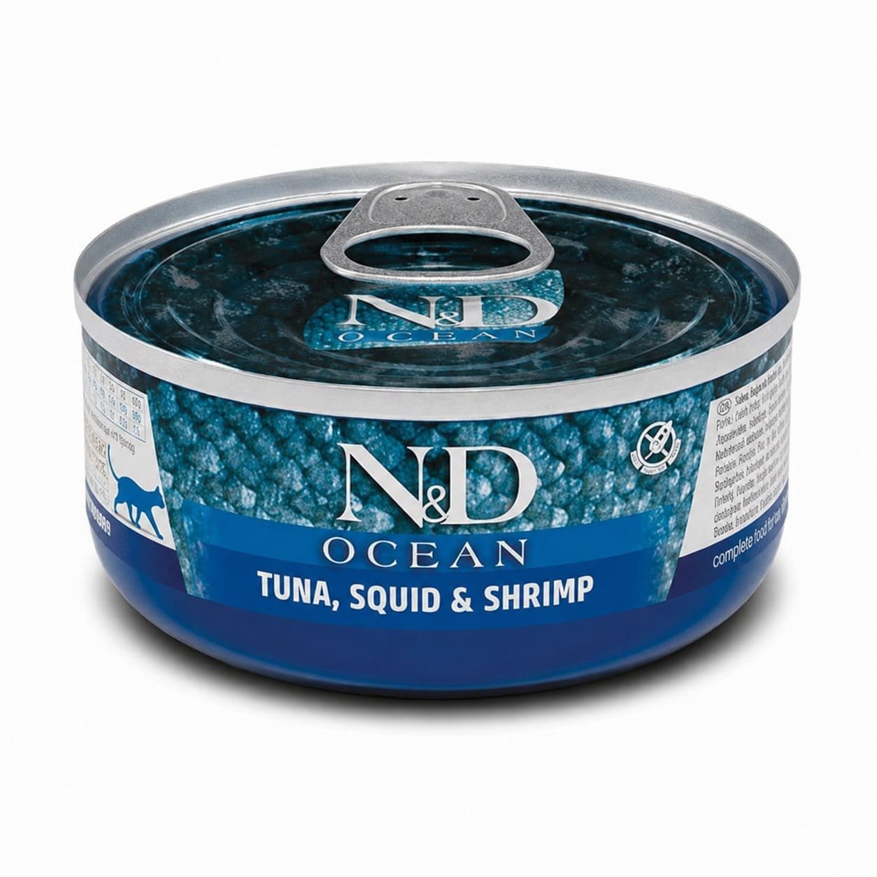Farmina N&D Ocean Tuna, Squid & Shrimp konservi kaķiem ar tunci, kalmāriem un garnelēm 70 g