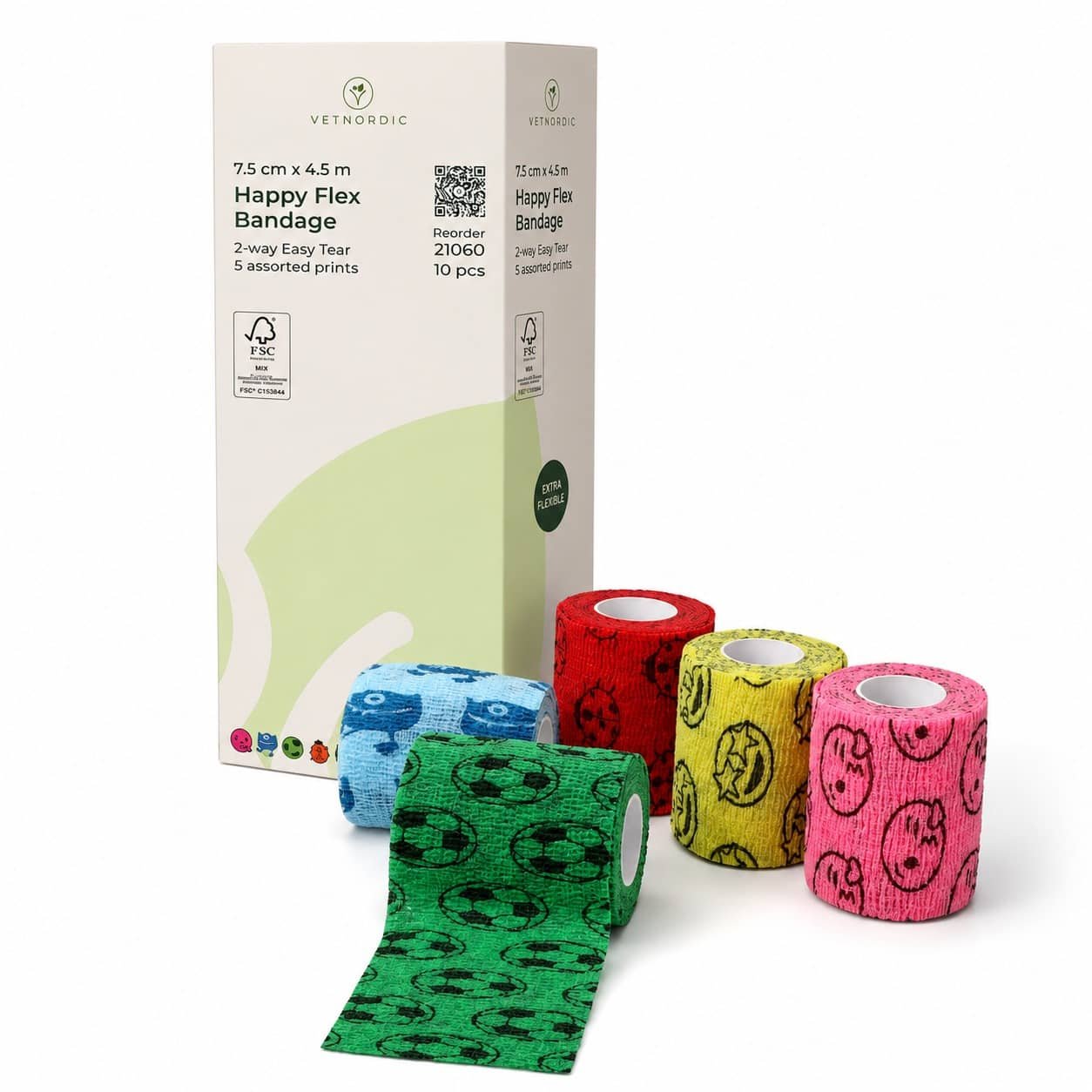 Vetnordic Happy Flex pašlīpoša elastīgā saite dzīvniekiem 7.5 cm × 4.5 m