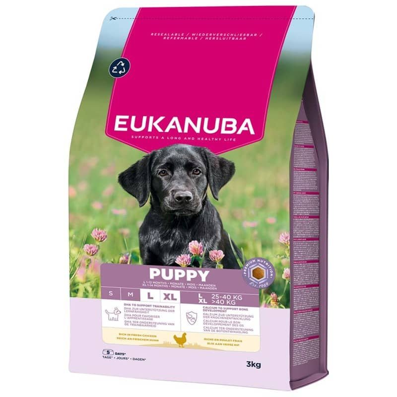 Eukanuba Large Puppy Chicken suņu barība kucēniem ar vistu 3 kg
