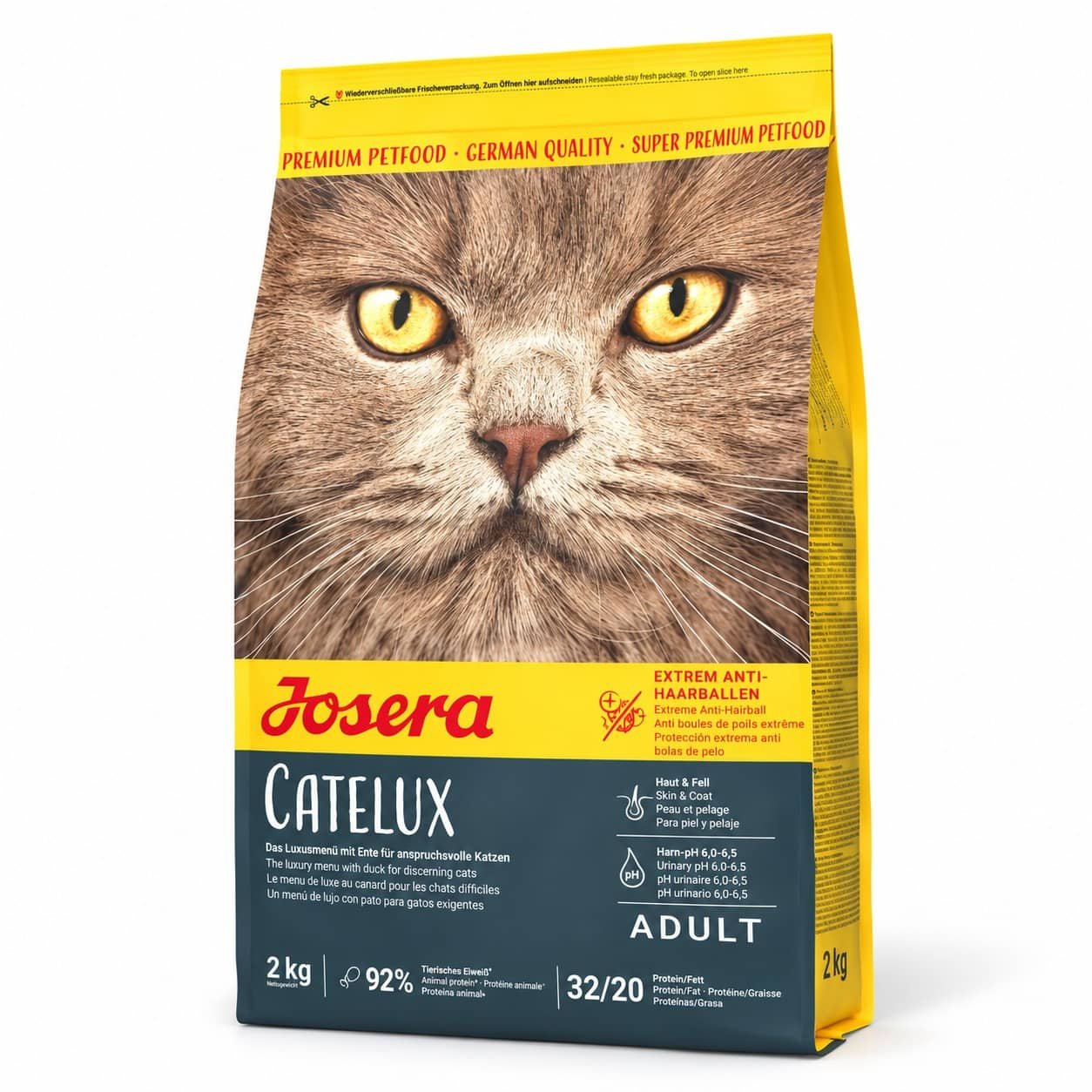 Josera Catelux kaķu barība pret matu kamoliem ar pīli 2 kg