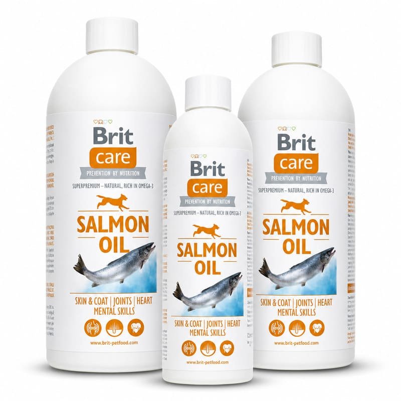 Brit Care Salmon Oil laša eļļa ādai un apmatojumam suņiem un kaķiem 1 l