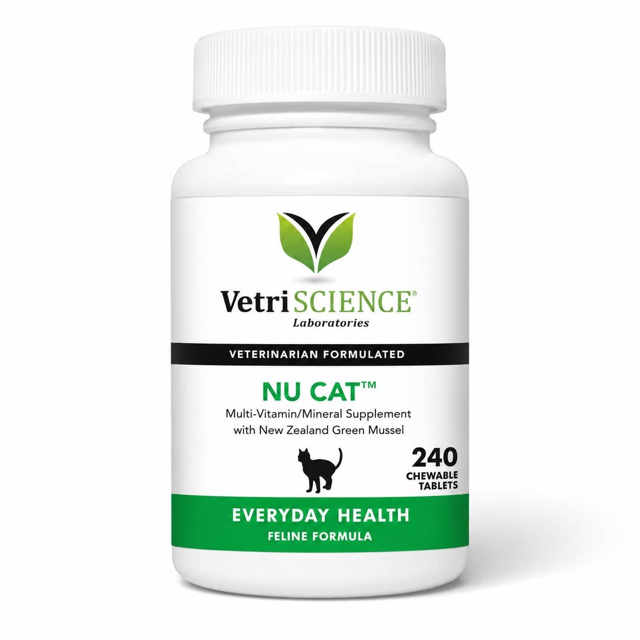 Nu Cat multivitamīni kaķiem ar taurīnu, zaļo mīdiju un gremošanas fermentiem N240