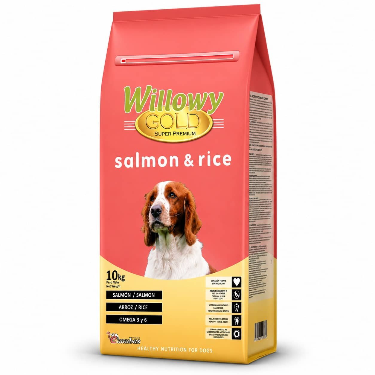 Willowy Gold Dog Salmon suņu barība ar lasi un rīsiem 10 kg