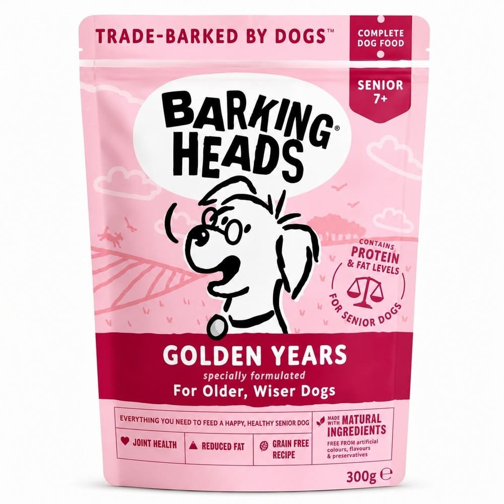 Barking Heads Golden Years konservi suņiem ar vistu un lasi 300 g