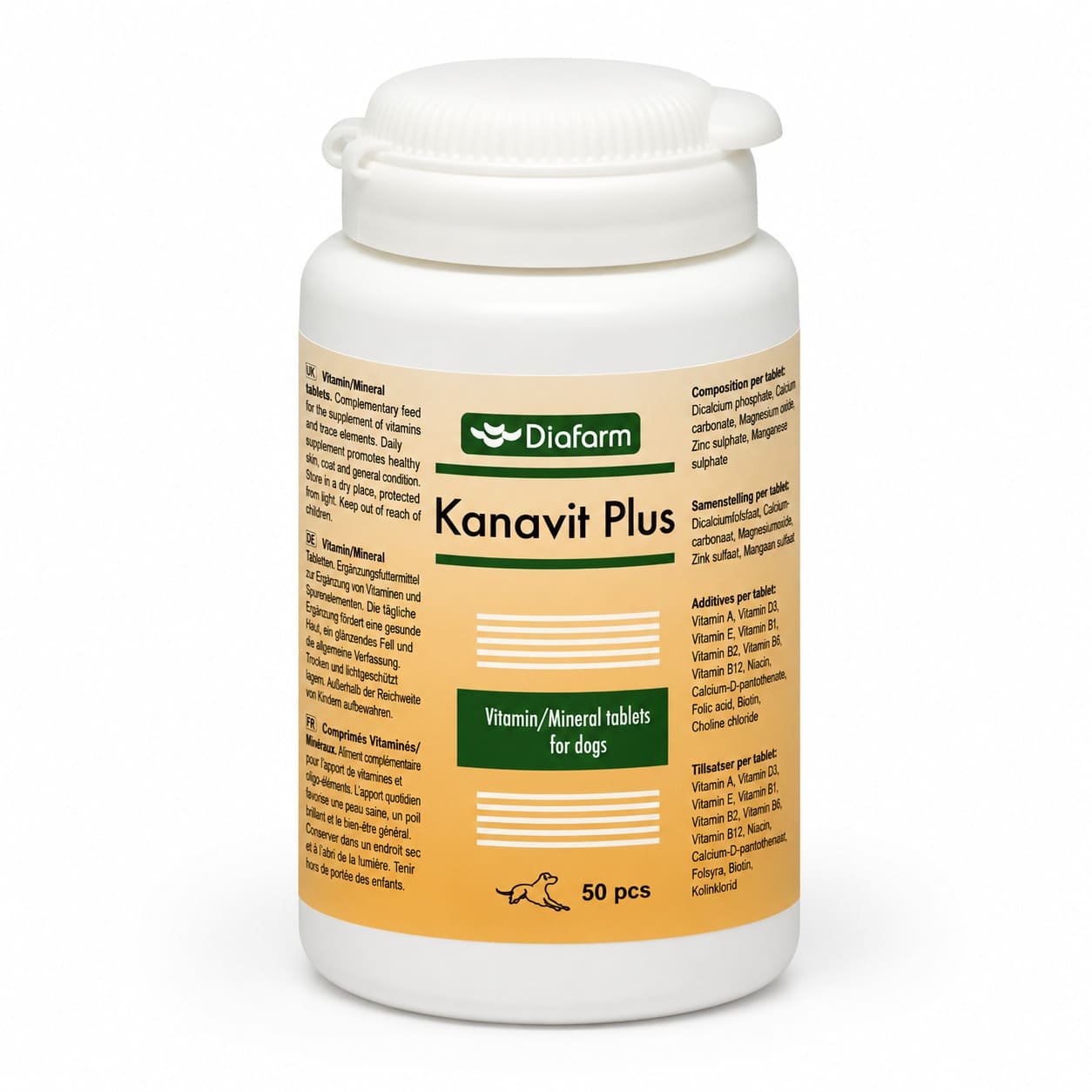 Diafarm Kanavit Plus vitamīni un minerālvielas suņiem N50
