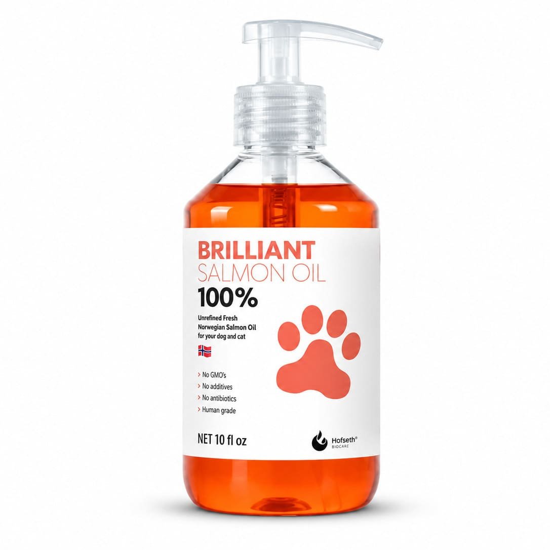 Brilliant Salmon Oil laša eļļa ādai un apmatojumam suņiem un kaķiem 300 ml