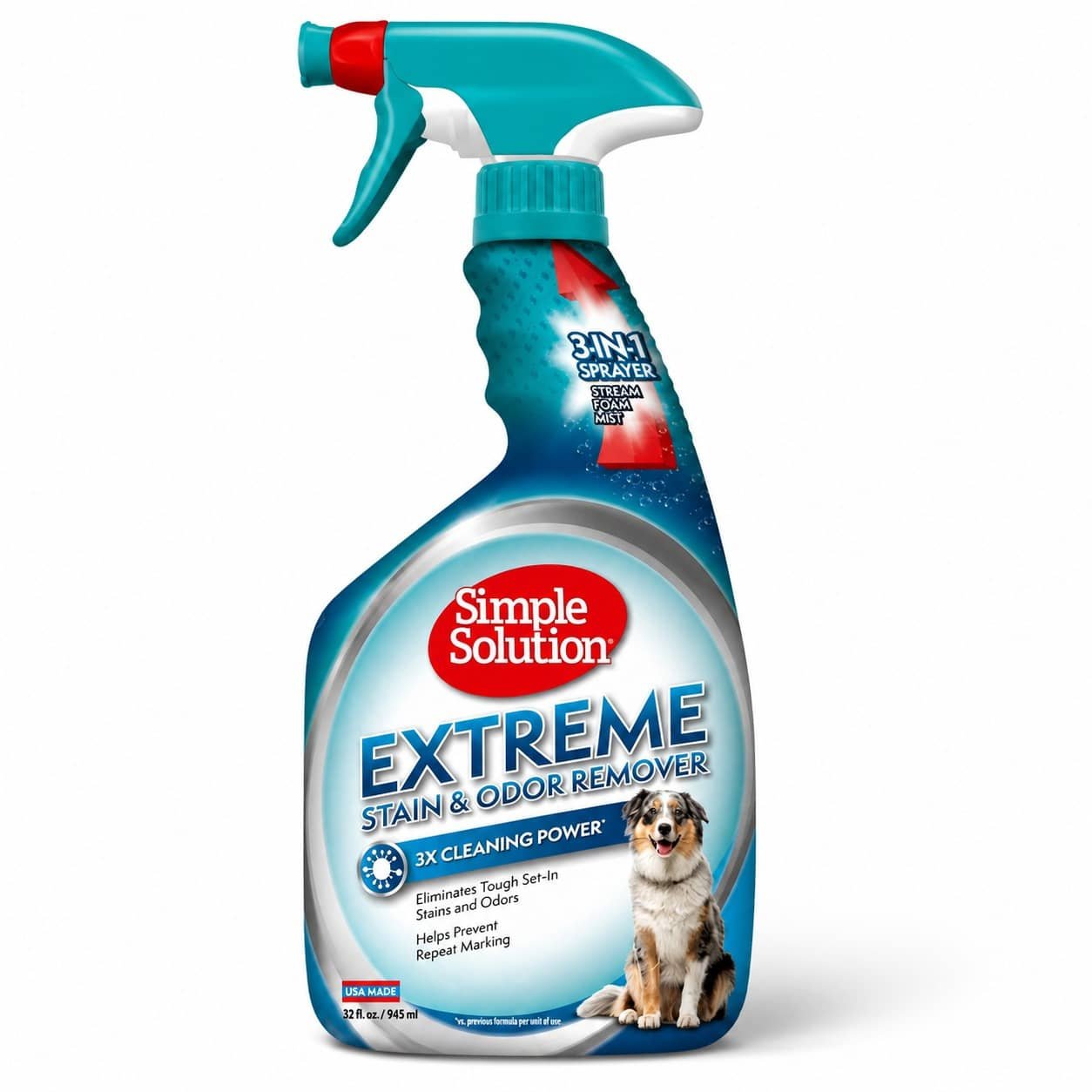 Simple Solution Extreme Dogs suņu urīna smaku un traipu noņēmējs 945 ml