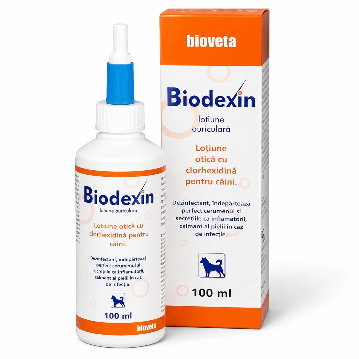 Biodexin ausu tīrīšanas losjons ar hlorheksidīnu suņiem 100 ml