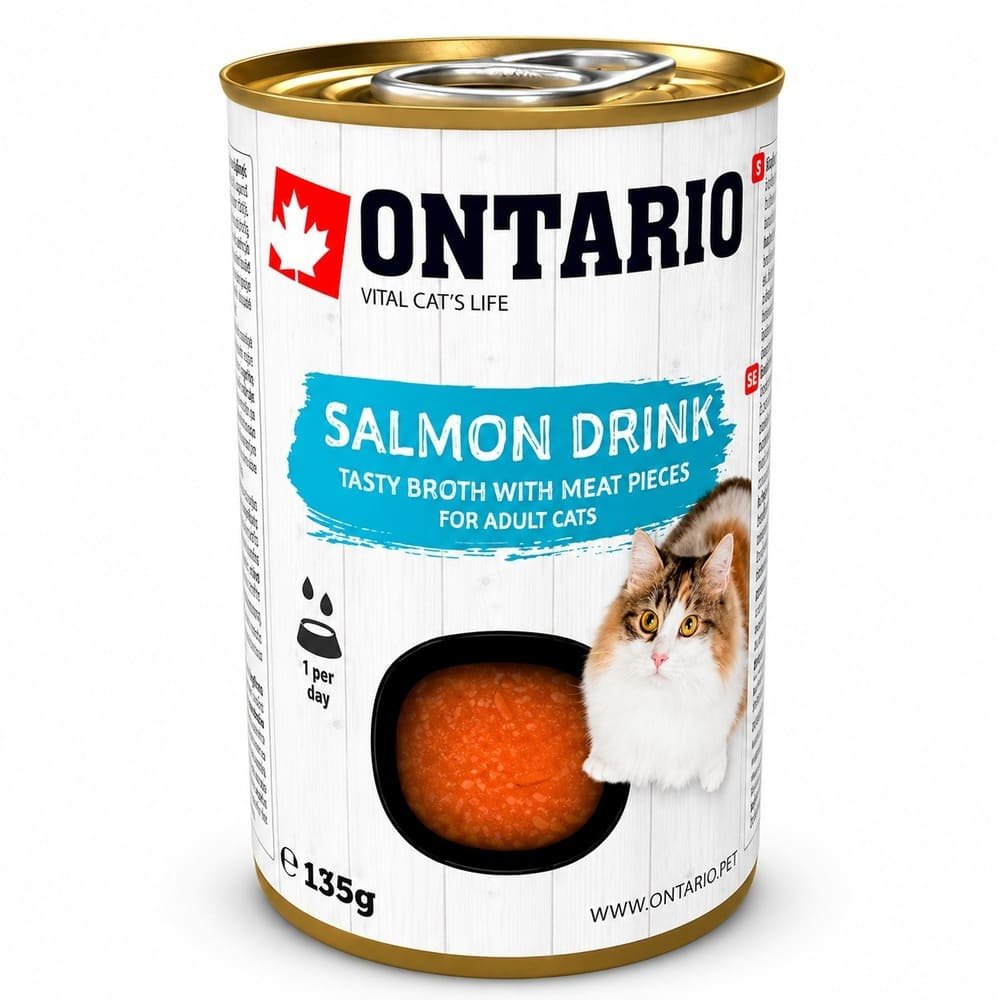Ontario Drink Salmon kaķu dzēriens ar lasi 135 g