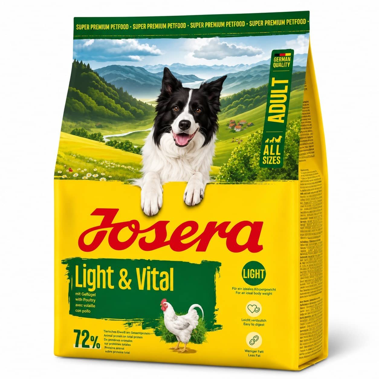 Josera Light & Vital suņu barība svara kontrolei pieaugušiem suņiem 900 g