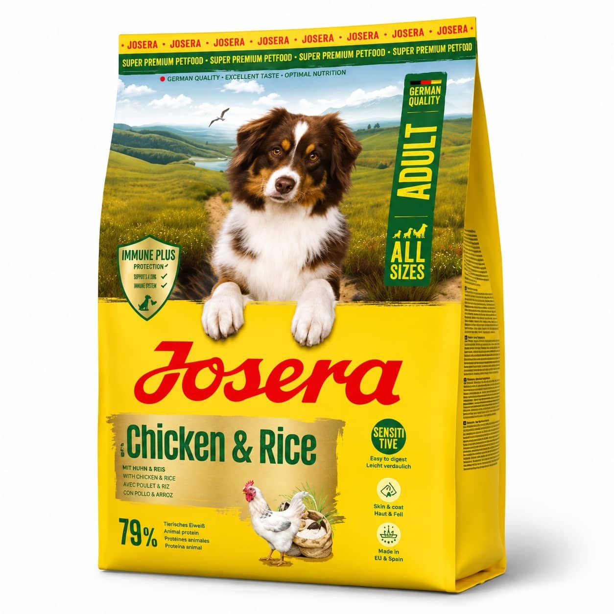 Josera Chicken & Rice suņu barība pieaugušiem suņiem ar vistu un rīsiem 900 g