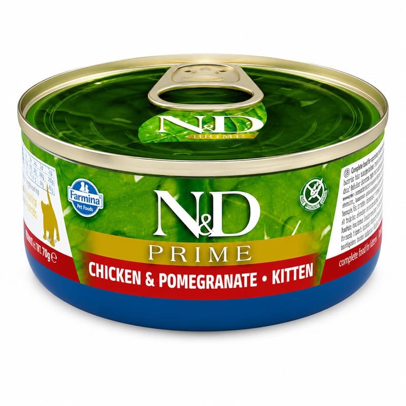 Farmina N&D Prime Kitten Chicken & Pomegranate konservi kaķēniem ar vistu un granātābolu 70 g