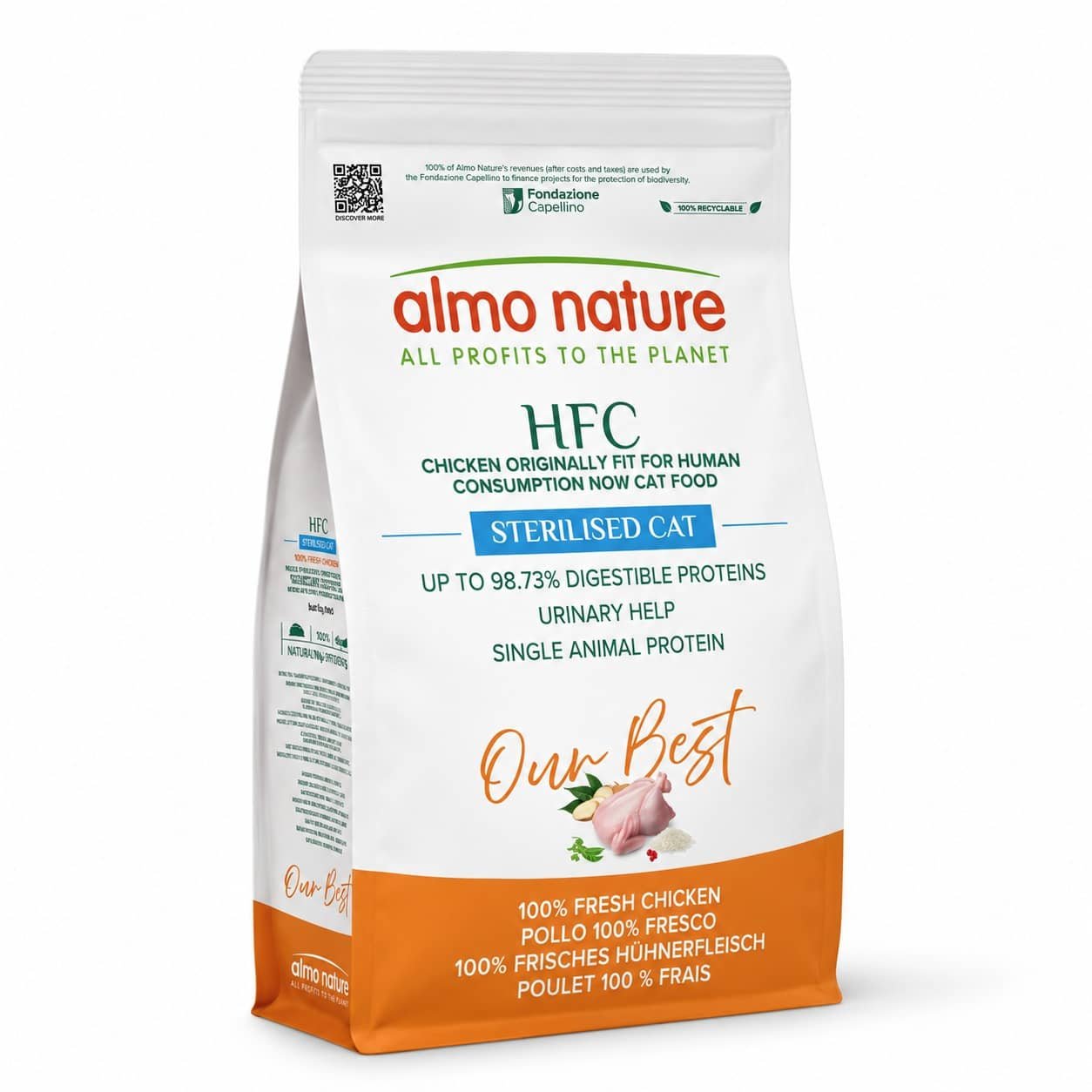 Almo Nature HFC Our Best Sterilised Chicken barība sterilizētiem kaķiem ar vistu 1.2 kg