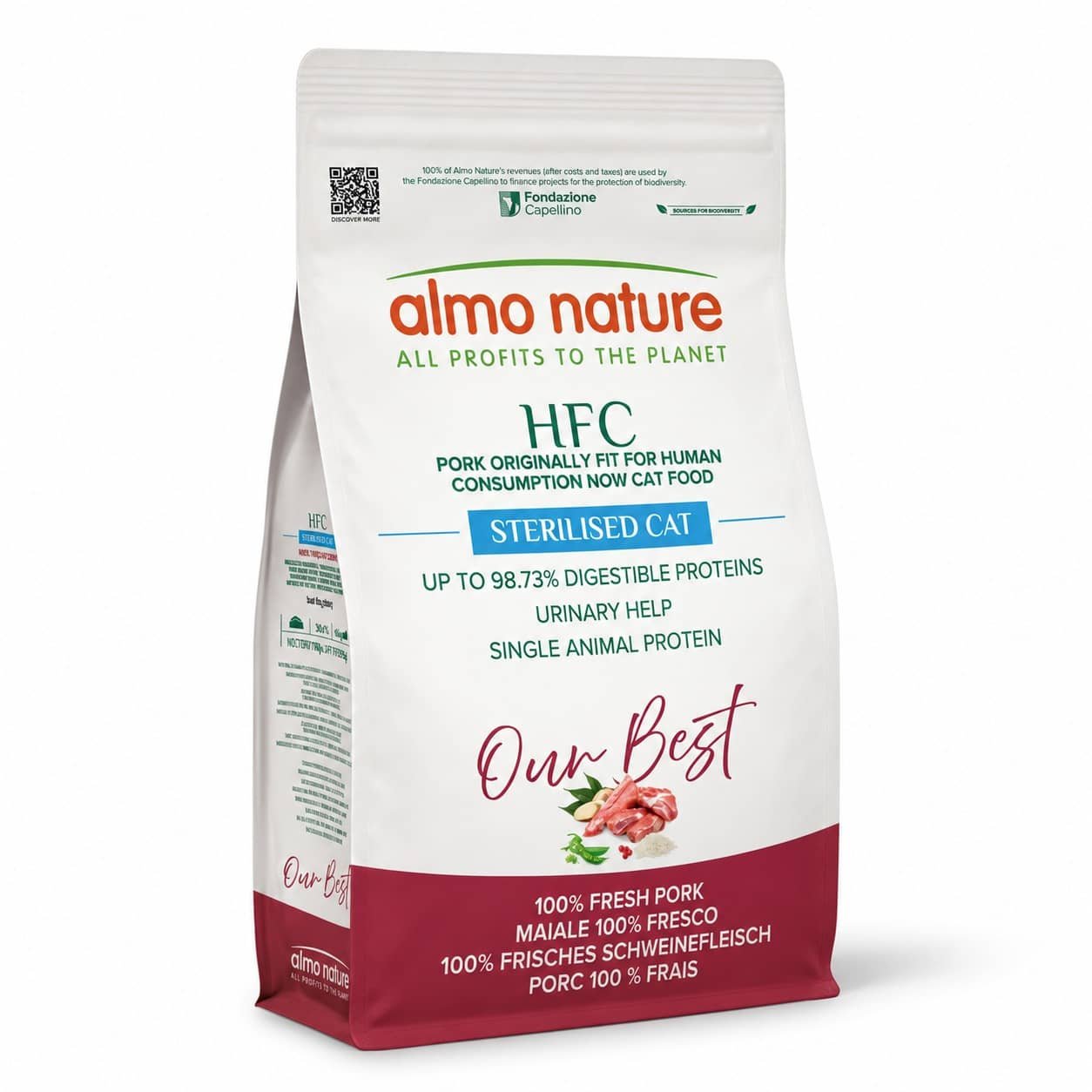 Almo Nature HFC Our Best Sterilised Pork barība sterilizētiem kaķiem ar cūkgaļu 1.2 kg