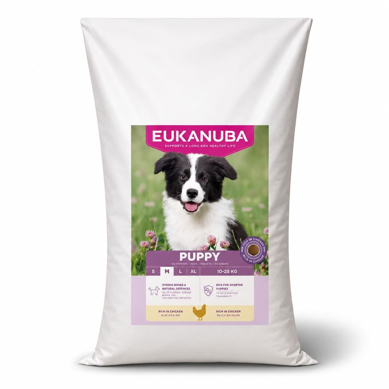 Eukanuba Puppy Medium Chicken suņu barība kucēniem ar vistu 18 kg