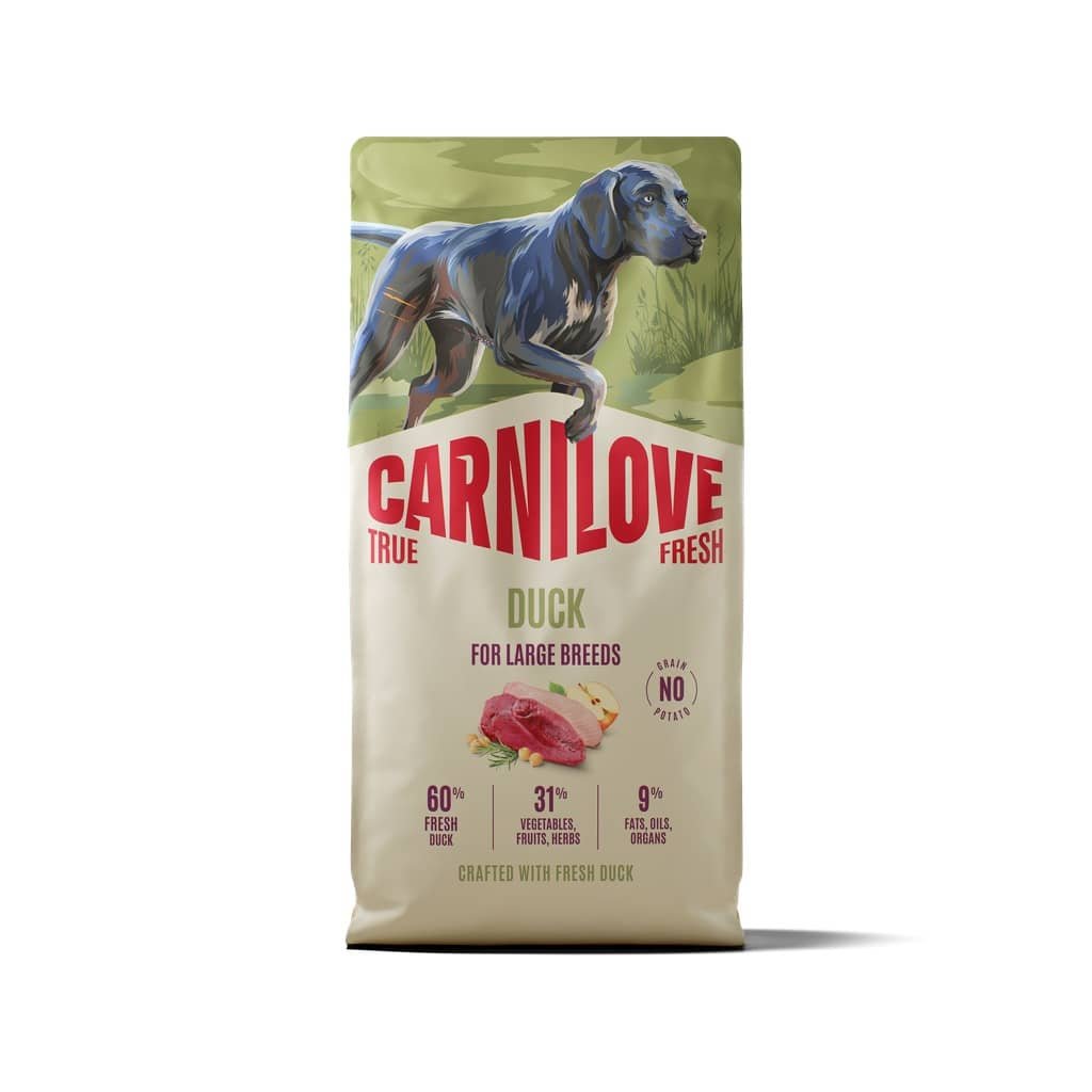 Carnilove True Fresh Large Breed Duck bezgraudu suņu barība lielo šķirņu suņiem ar pīli 12 kg