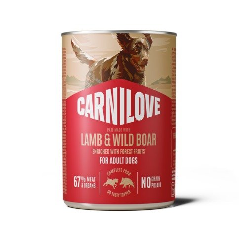 Carnilove Lamb & Wild Boar konservi suņiem ar jēru un mežacūku 400 g