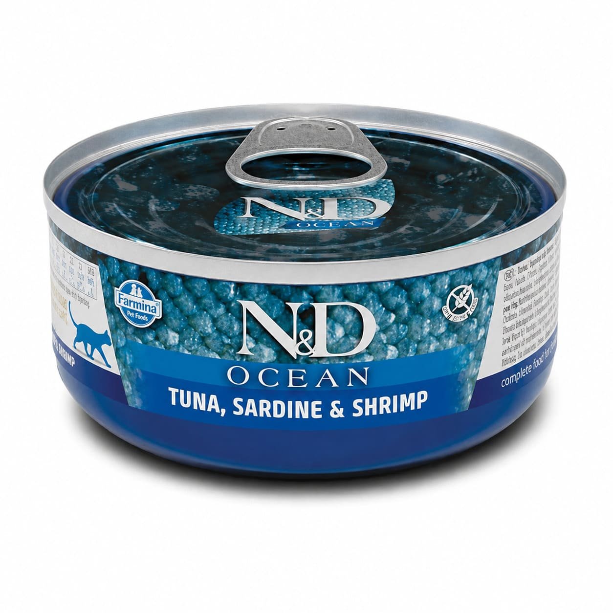 Farmina N&D Ocean Tuna, Sardine & Shrimp konservi kaķiem ar tunci, sardīnēm un garnelēm 70 g