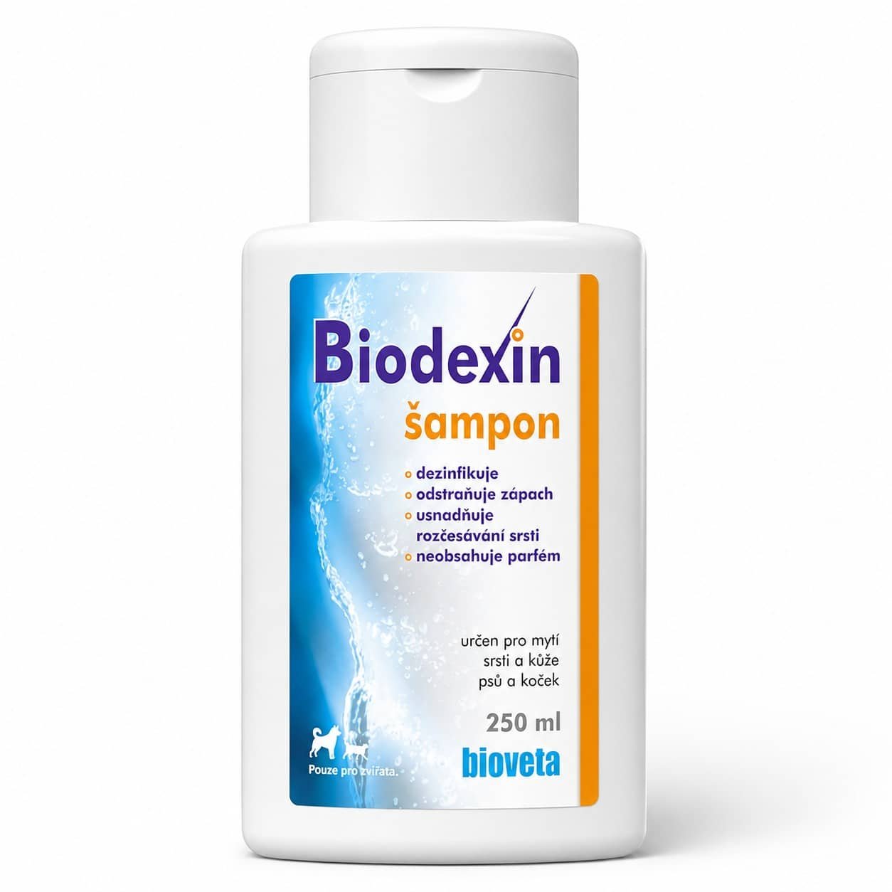 Biodexin 4% ārstnieciskais šampūns ar hlorheksidīnu suņiem un kaķiem 250 ml
