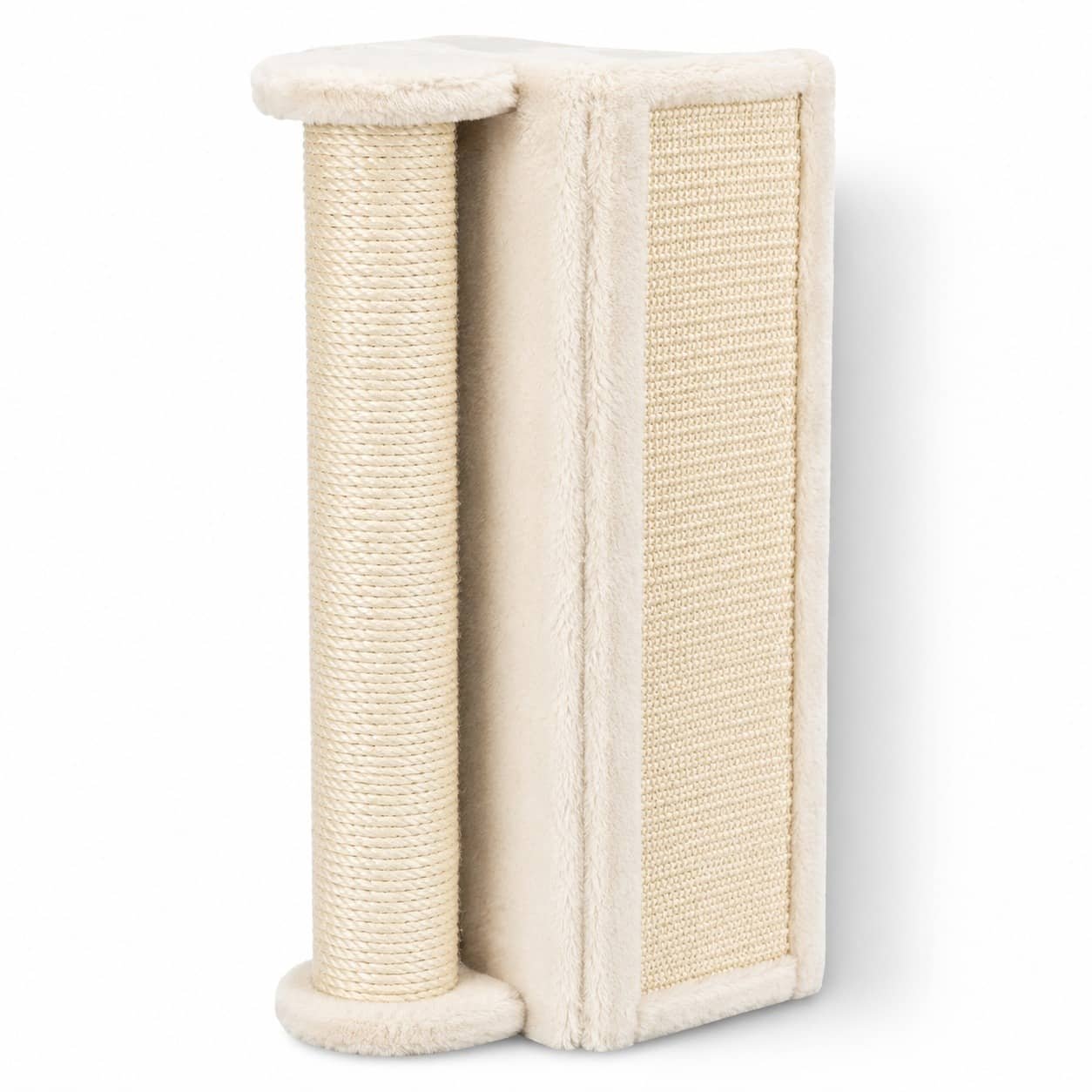 Trixie bēšs stūra nagu asināmais kaķiem ar sizala dēli un stabu 15 × 50 × 15 cm