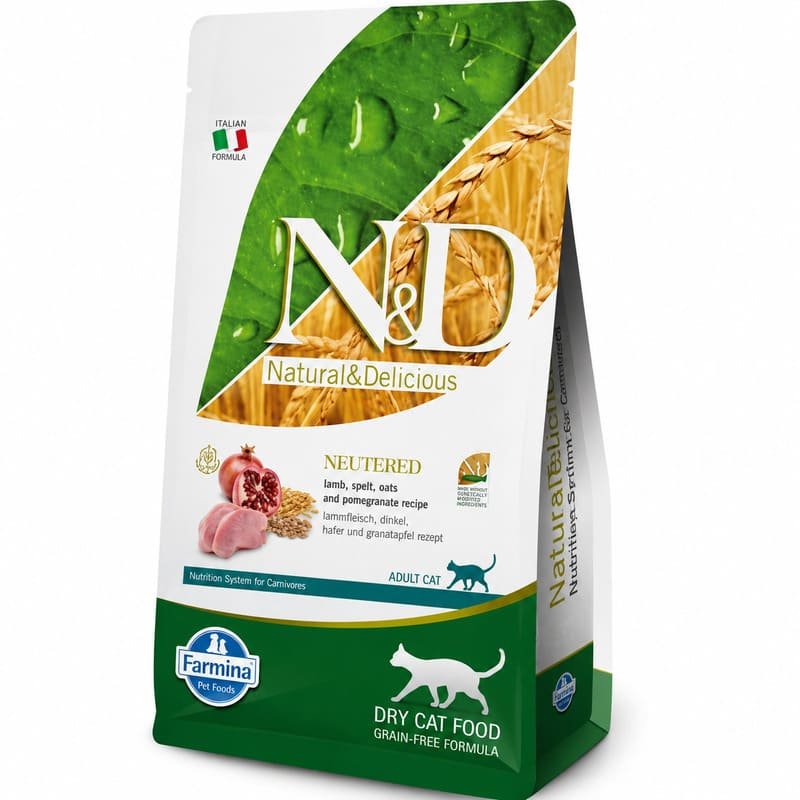 Farmina N&D Ancestral Turkey Neutered mazgraudu barība sterilizētiem kaķiem ar tītaru un granātābolu 10 kg