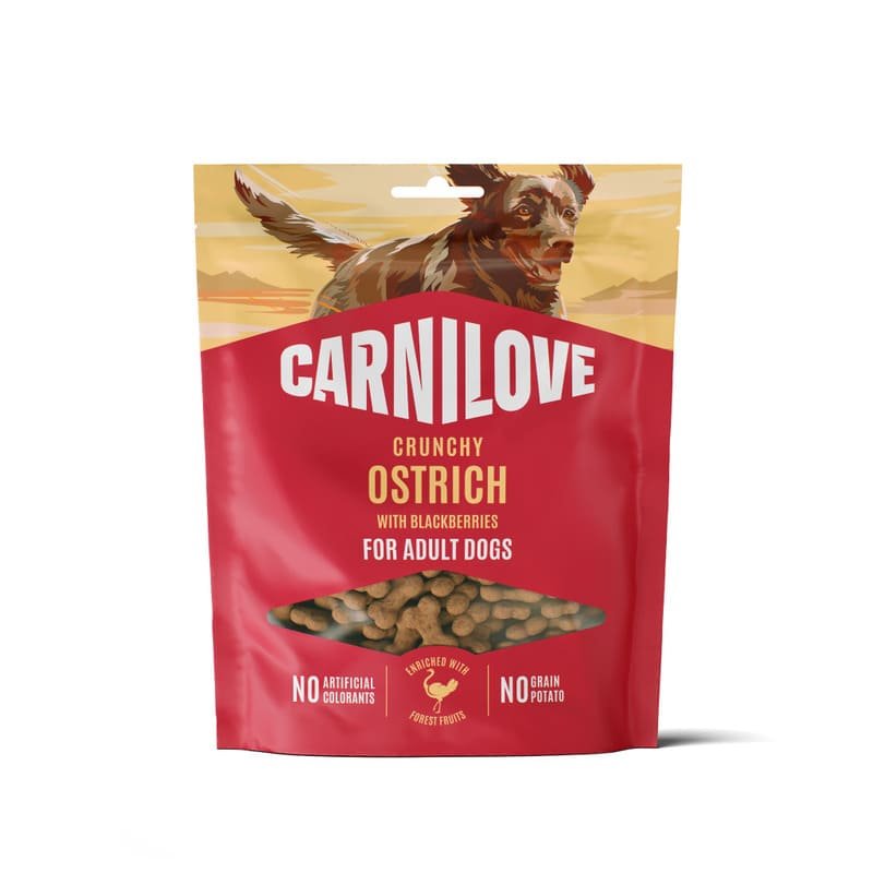 Carnilove Crunchy Snack Ostrich gardumi suņiem ar strausa gaļu un kazenēm 200 g